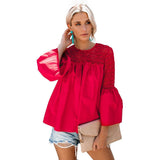 New Fashion Tops, V Neck Women's Ruffle Ouse Summer T-shirt