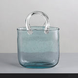 Nordic Living Room Transparent Glass Flower Arrangement Bag Vase Decoration
