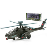 Apache AH-64D Gunship Diecast Model – Alloy Military Aircraft with Sound & Light (Non-Flying)