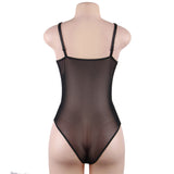 Sexy Lace Strap Crotch Snap, Polyester Bodysuit