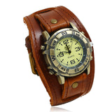 Vintage Leather Watch Bracelet, Versatile Fashion for Men and Women
