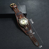 Vintage Leather Watch Bracelet, Versatile Fashion for Men and Women