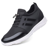 Korean Style Flying Woven Sports Shoes, Outdoor Casual Height Boost Sneakers
