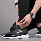 Korean Style Flying Woven Sports Shoes, Outdoor Casual Height Boost Sneakers