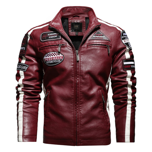 Men's Leather Street Fashion, Motorcycle Racing Suit