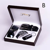 Men's Gift High-end Watch, Fashion Sunglasses Keychain 4 Piece Set