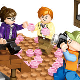 Sakura Street View Model, Puzzle Assembled Building Block Toys