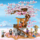 Sakura Street View Model, Puzzle Assembled Building Block Toys