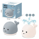 Baby Cute Cartoon Whale Floating Spraying Water Bath Toys with Light Music, LED Children Playing Activity Tools