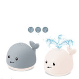 Baby Cute Cartoon Whale Floating Spraying Water Bath Toys with Light Music, LED Children Playing Activity Tools