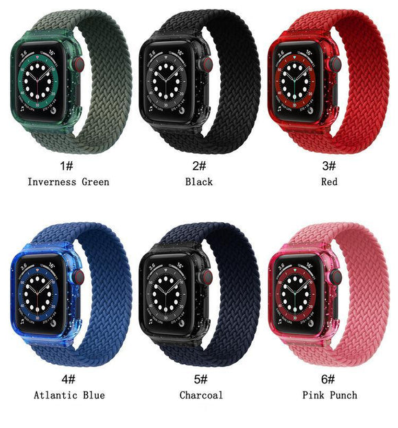 Woven PC One-piece Frame Watchband Protective Cover (Smartwatch not Included)
