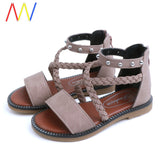 Girls’ Summer Beach Sandals – Soft Sole Leather Kids' Shoes