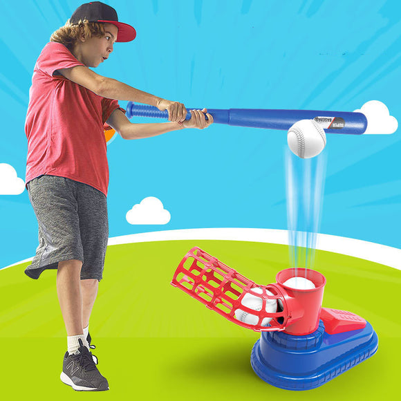 Children's Baseball Serving Trainer Toys, Outdoor Sports Fitness Baseball Launcher Kit