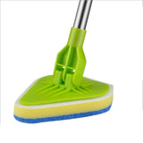Triangular Sponge Three-section Telescopic Rod Glass Wiper
