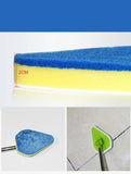 Triangular Sponge Three-section Telescopic Rod Glass Wiper