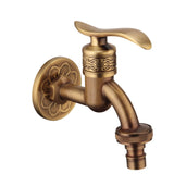 Antique Brass Carved Garden Faucets, Outdoor Washing Machine Decorative Luxury Toilet Nozzles