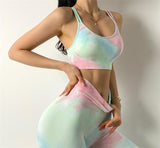 Net Red Thin Straps, Tie-dye Sports Underwear, Women's Workout Clothes