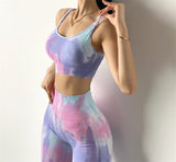 Net Red Thin Straps, Tie-dye Sports Underwear, Women's Workout Clothes