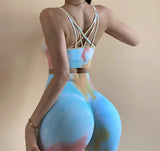 Net Red Thin Straps, Tie-dye Sports Underwear, Women's Workout Clothes