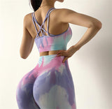 Net Red Thin Straps, Tie-dye Sports Underwear, Women's Workout Clothes