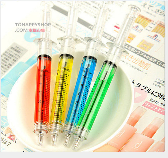 Syringe Case Fashionable Ballpoint Pen (Pack of 2)
