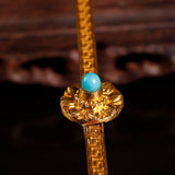 Buddhist Rituals Supplies, Tibetan Pure Copper Fire Offering Spoon