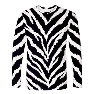 Black and white Markings 3D Digital Printing Long-Sleeved T-shirt