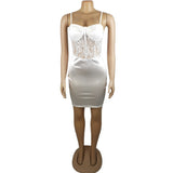 Embroidered Wrapped Chest Strap Bag Evening Dress