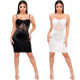 Embroidered Wrapped Chest Strap Bag Evening Dress