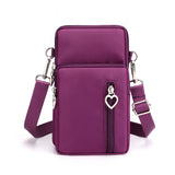 Solid Color Mobile Phone Bag, Female Messenger Crossbody Shoulder Arm Bags