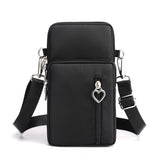 Solid Color Mobile Phone Bag, Female Messenger Crossbody Shoulder Arm Bags