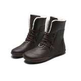 Warm Cotton Shoes, Large Size Round Head Strap Flat Bottom Foreign Trade Plus Velvet Snow Boots