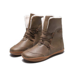 Warm Cotton Shoes, Large Size Round Head Strap Flat Bottom Foreign Trade Plus Velvet Snow Boots