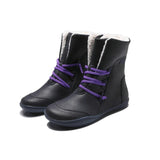 Warm Cotton Shoes, Large Size Round Head Strap Flat Bottom Foreign Trade Plus Velvet Snow Boots