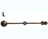 Buddhist Rituals Supplies, Tibetan Pure Copper Fire Offering Spoon