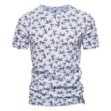 Men’s Casual Slim-fit Stretch, Printed Short Sleeved T-shirt