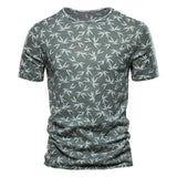 Men’s Casual Slim-fit Stretch, Printed Short Sleeved T-shirt
