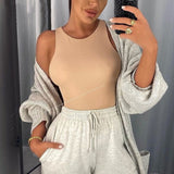 Summer Round Neck, Sleeveless Inner Bodysuit