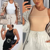Summer Round Neck, Sleeveless Inner Bodysuit