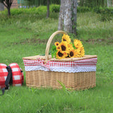 Outdoor Picnic Basket, Wicker Hand Bag