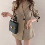 Women’s Summer Thin Suit Jacket, Casual Office Long Blazer for Ladies, Elegant Lightweight Formal Wear