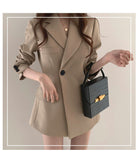 Women’s Summer Thin Suit Jacket, Casual Office Long Blazer for Ladies, Elegant Lightweight Formal Wear