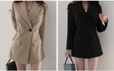 Women’s Summer Thin Suit Jacket, Casual Office Long Blazer for Ladies, Elegant Lightweight Formal Wear