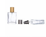 Transparent Glass, Anodized Aluminum Pressing, Empty Perfume Bottle (Pack of 5)