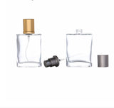 Transparent Glass, Anodized Aluminum Pressing, Empty Perfume Bottle (Pack of 5)