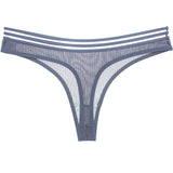 Transparent Striped, Hollow Low-waist, Women's Briefs