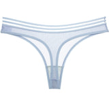 Transparent Striped, Hollow Low-waist, Women's Briefs