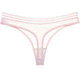 Transparent Striped, Hollow Low-waist, Women's Briefs