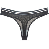 Transparent Striped, Hollow Low-waist, Women's Briefs