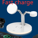 Compatible with Apple, 3 in 1 Magnetic Wireless Charger, 15W Magsafe Charging Station
